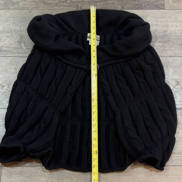 Aran Crafts 3D Cable Knite Cardigan Sweater 100% Charcoal Merino Wool Ireland - Picture 8 of 8